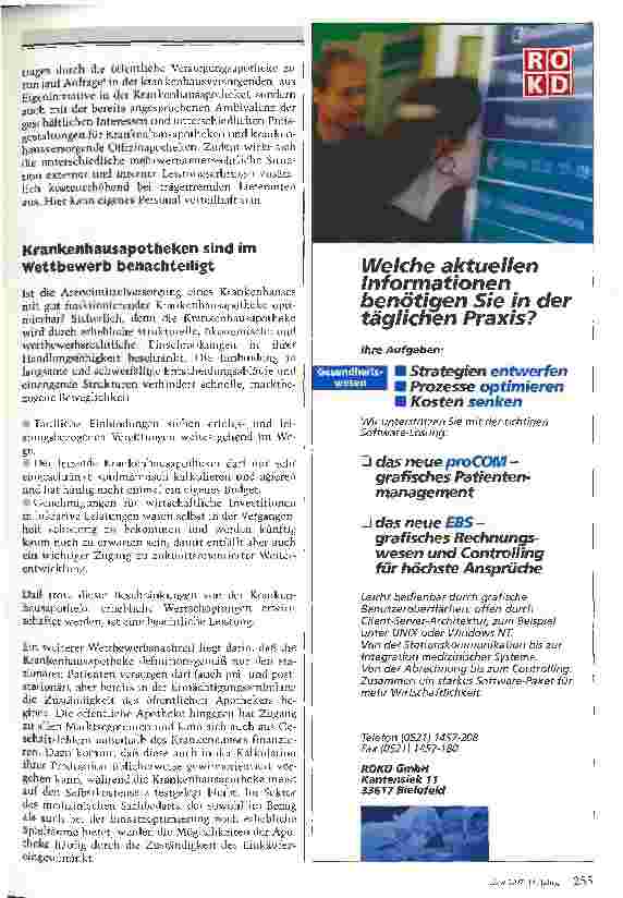 Vorschauseite 2: Arzneimittelversorgung im Krankenhaus Können innovative Modelle Kosten sparen?
