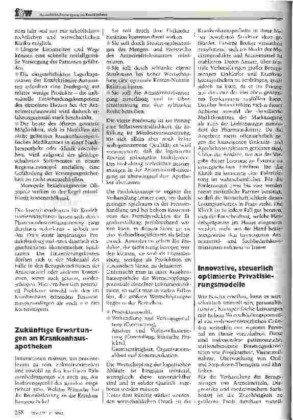 Vorschauseite 5: Arzneimittelversorgung im Krankenhaus Können innovative Modelle Kosten sparen?
