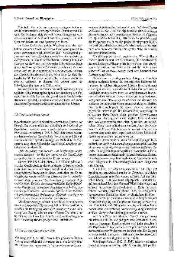 Vorschauseite 3: Gewalt und Biographie Mögliche Zusammenhänge und Aspekte pflegerischen Umgangs