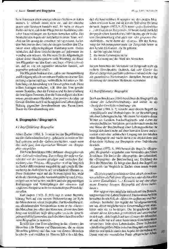 Vorschauseite 4: Gewalt und Biographie Mögliche Zusammenhänge und Aspekte pflegerischen Umgangs