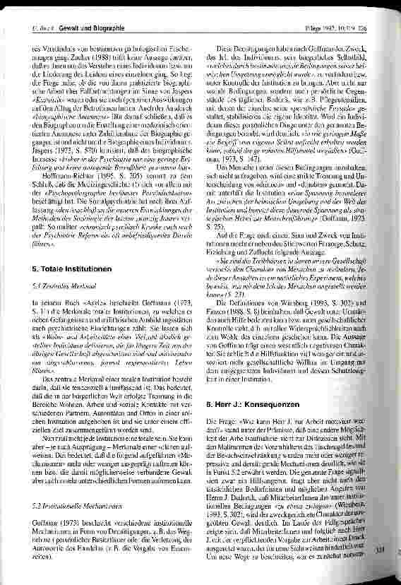 Vorschauseite 6: Gewalt und Biographie Mögliche Zusammenhänge und Aspekte pflegerischen Umgangs
