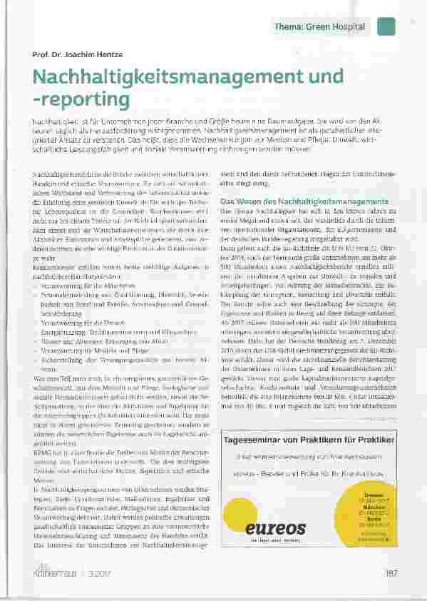 Vorschauseite 1: Nachhaltigkeitsmanagement und -reporting