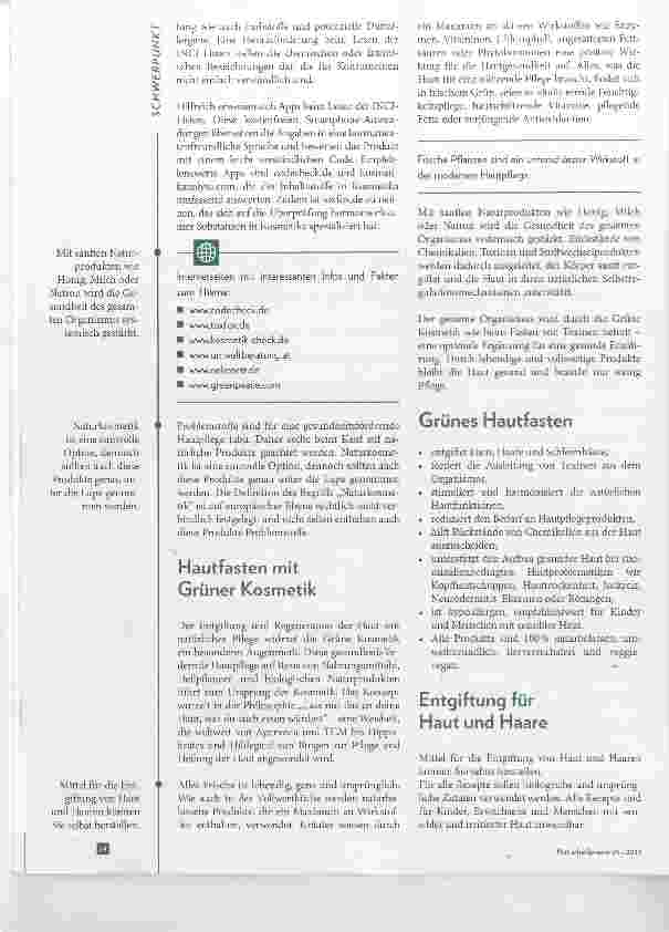 Vorschauseite 3: Grünes Hautfasten