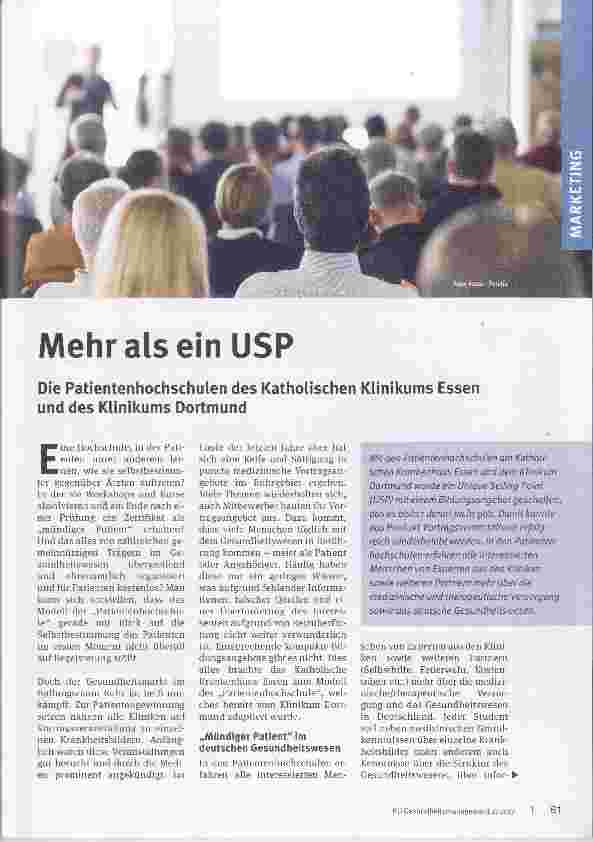Vorschauseite 1: Mehr als ein USP