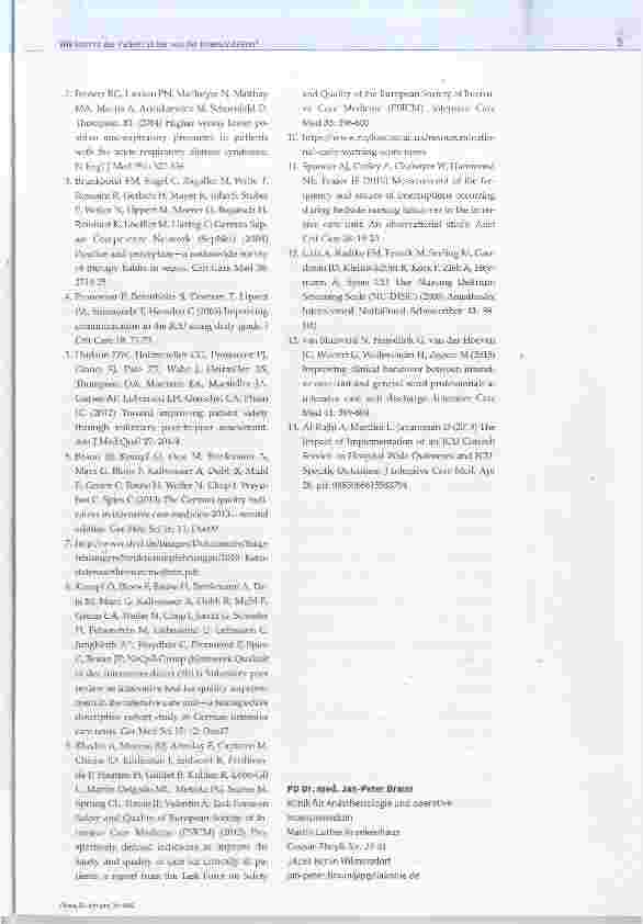 Vorschauseite 5: Wie kommt der Patient sicher von der Intensivstation? das Verlegungsmanagement als Herausforderung