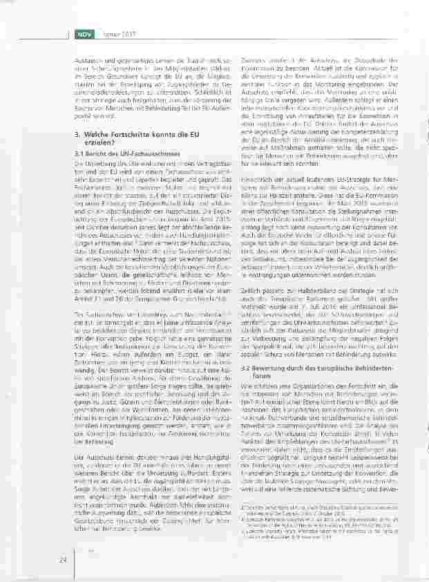 Vorschauseite 3: Die Umsetzung der UN-Behindertenrechtskonvention in der Europäischen Union