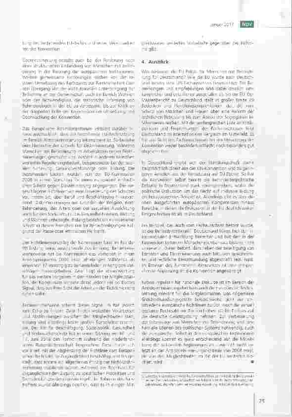 Vorschauseite 4: Die Umsetzung der UN-Behindertenrechtskonvention in der Europäischen Union