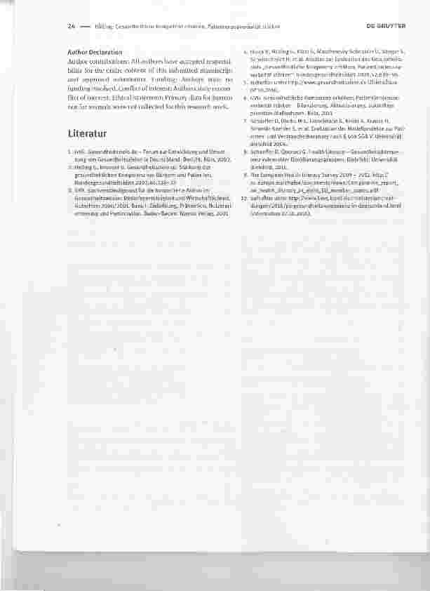 Vorschauseite 3: Gesundheitliche Kompetenz erhöhen, Patientensouveränität stärkenIncrease health literacy, strengthen patients sovereignty
