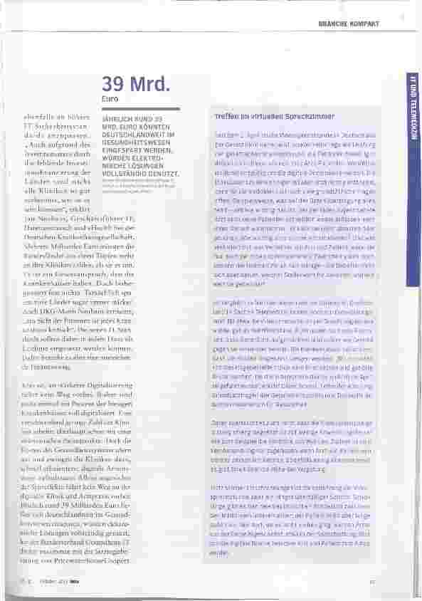 Vorschauseite 3: Cybercrime in deutschen Krankenhäusern