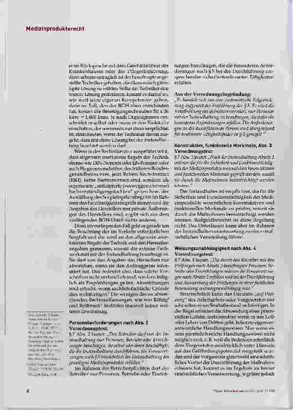 Vorschauseite 3: Die neue Medizinprodukte- Betreiberverordnung, Teil 4