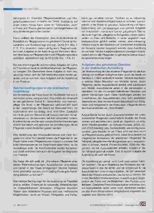 Vorschauseite 2: Herausforderung in der Ausbildung von Pflegeassistenz, Pflegefachassistenz und dem gehobenen Dienst in der Gesundheitsund Krankenpflege