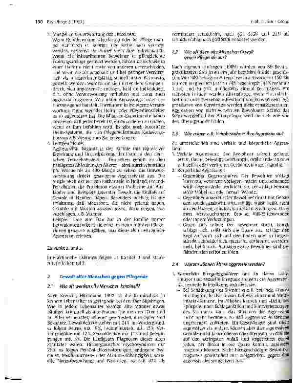 Vorschauseite 3: Gewalt und Aggression in der Altenpflege