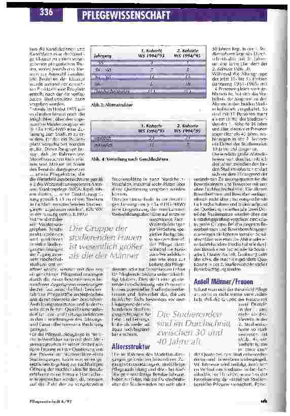 Vorschauseite 3: Erste Ergebnisse der Wissenschaftlichen Begleitung liegen vor Wer studiert Pflegemanagement an der FH Münster