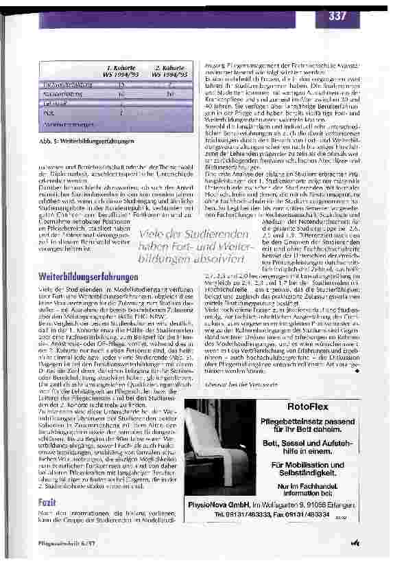 Vorschauseite 4: Erste Ergebnisse der Wissenschaftlichen Begleitung liegen vor Wer studiert Pflegemanagement an der FH Münster