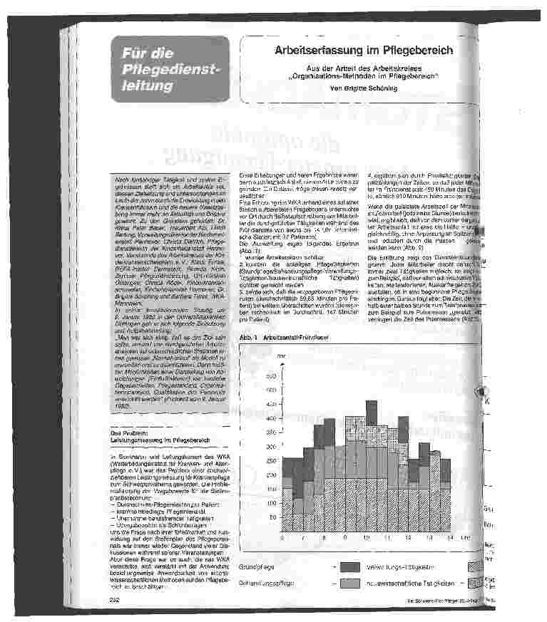 Vorschauseite 1: Arbeitserfassung im Pflegebereich Aus der Arbeit des Arbeitskreises Organisations-Methoden im Pflegebereich