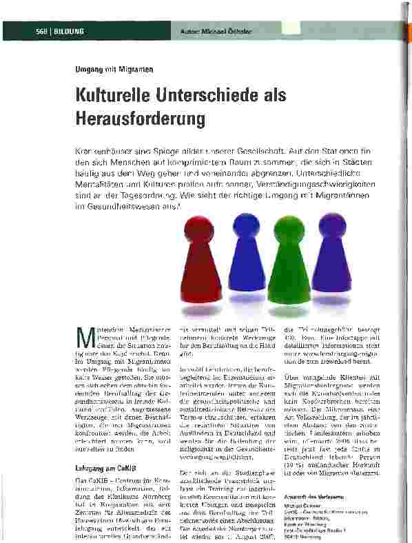 Vorschauseite 1: Umgang mit Migranten - Kulturelle Unterschiede als Herausforderung