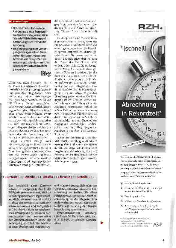 Vorschauseite 3: Die MDK-Qualitätsprüfung aus juristischer Sicht -Teil 2Fehlern vorbeugen