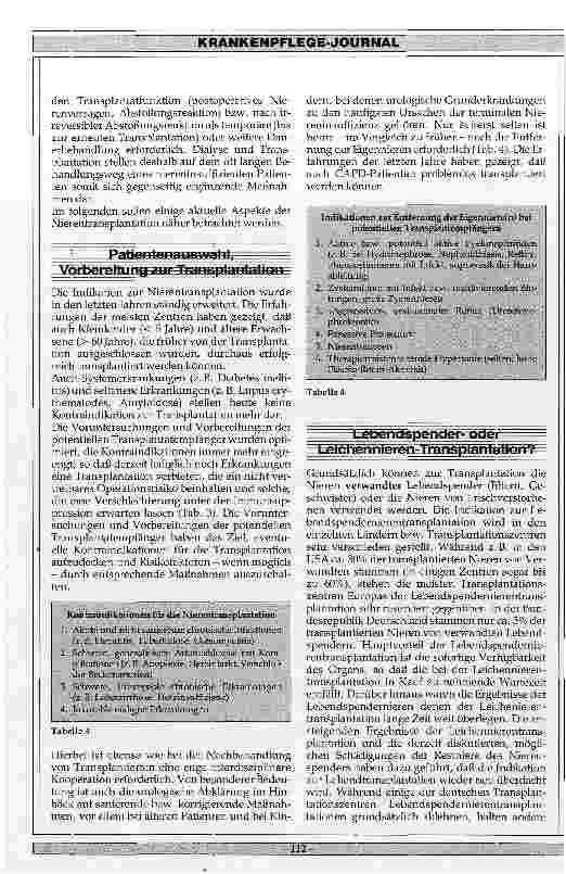 Vorschauseite 2: Nierentransplantationen 1987