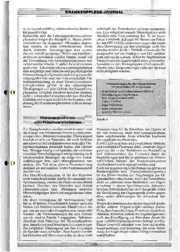 Vorschauseite 3: Nierentransplantationen 1987