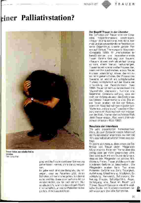 Vorschauseite 2: Wie trauern Pflegende auf einer Palliativstation?