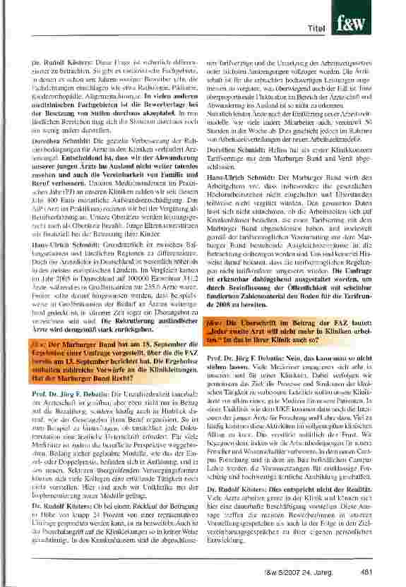 Vorschauseite 2: Die Unzufriedenheit der Ärzte ist greifbar