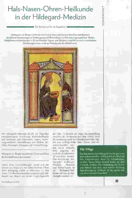 Vorschauseite 1: Hals-Nasen-Ohren-Heilkunde in der Hildegard-Medizin