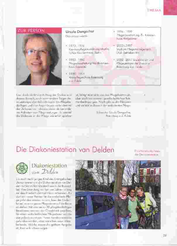 Vorschauseite 3: DIE GEMEINDESCHWESTER KIRCHLICHE GEMEINDEARBEIT UND PFLEGE FRÜHER UND HEUTE Gemeindekrankenpflege