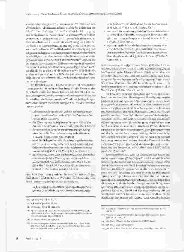 Vorschauseite 5: Neue Tendenzen bei der Regelung der Geschäftsverteilung im Personalrat
