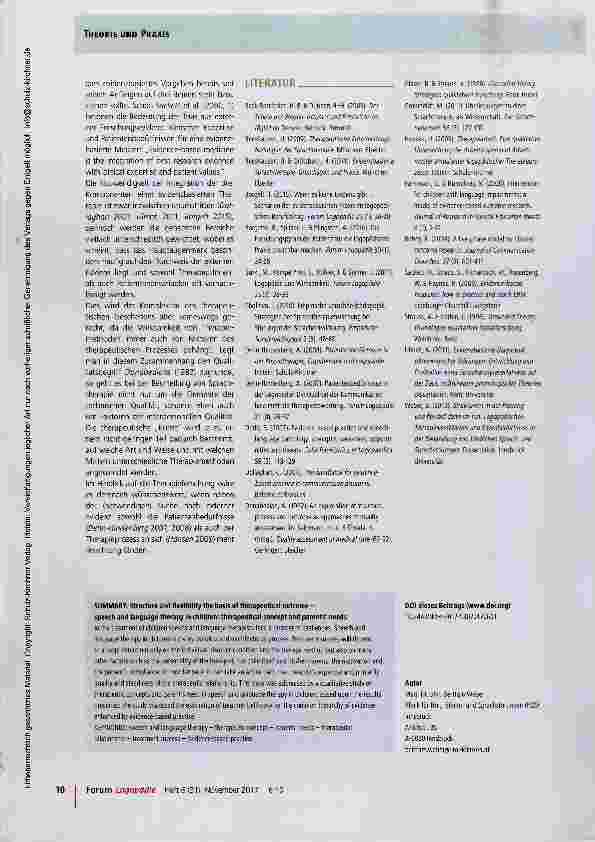 Vorschauseite 5: Mit Struktur und Flexibilität zum Therapieerfolg