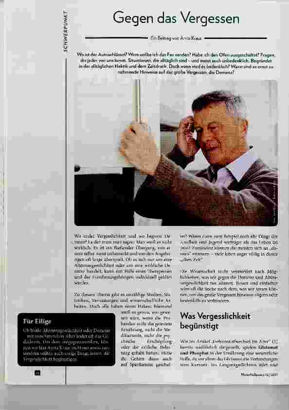 Vorschauseite 1: Gegen das Vergessen
