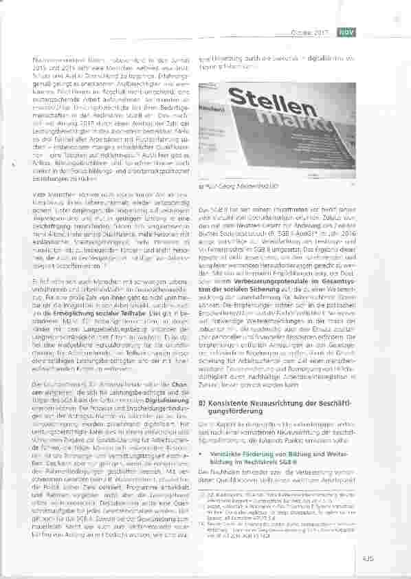 Vorschauseite 3: Empfehlungen des Deutschen Vereins für eine Weiterentwicklung der Grundsicherung für Arbeitsuchende (SGB II)*