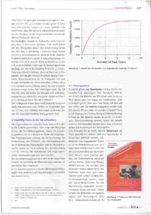 Vorschauseite 2: Do-it-yourself-Usability-Tests in Bibliotheken