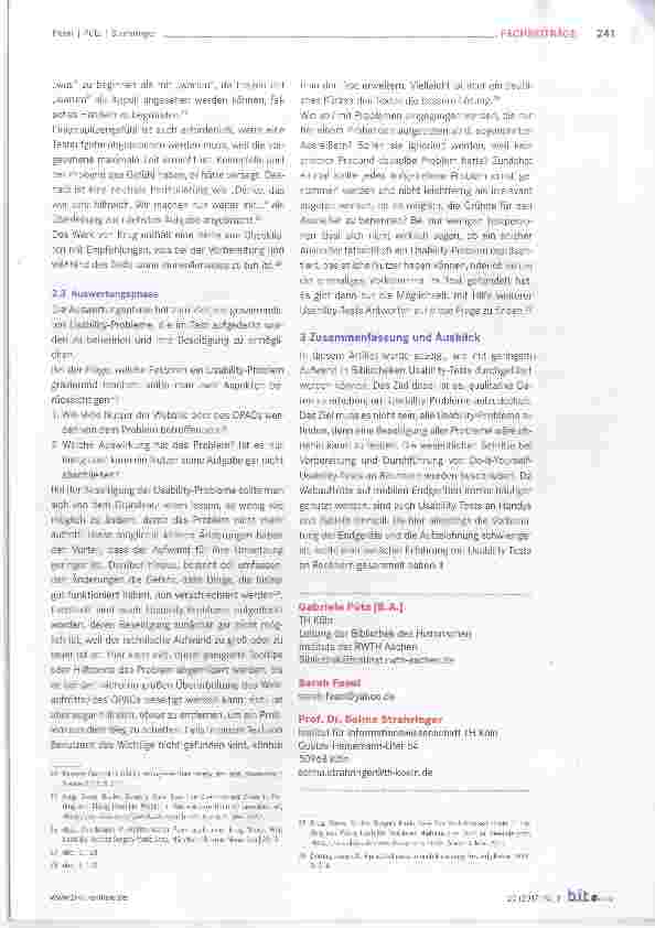 Vorschauseite 6: Do-it-yourself-Usability-Tests in Bibliotheken