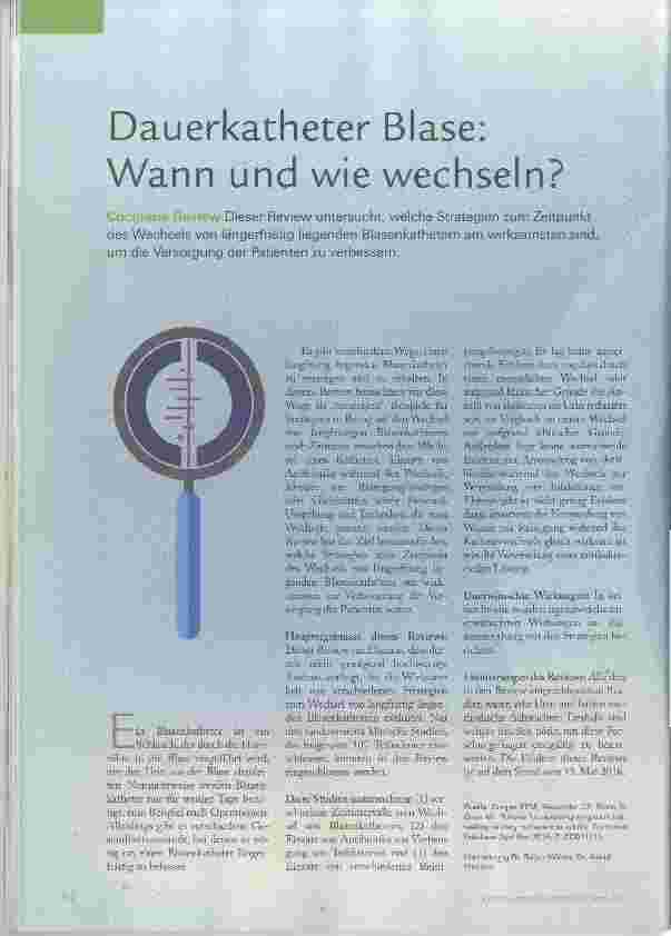 Vorschauseite 1: Dauerkatheter Blase: Wann und wie wechseln?