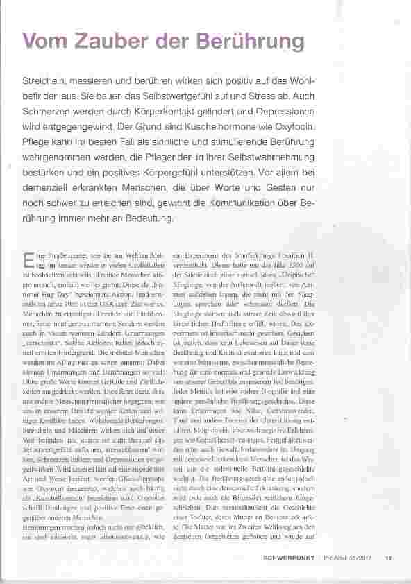 Vorschauseite 1: Vom Zauber der Berührung