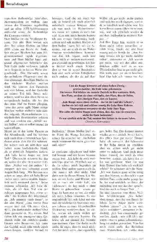Vorschauseite 2: Patienten im Nahtod Erfahrungen benötigen besondere Zuwendungen