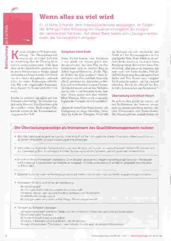 Vorschauseite 1: Wenn alles zu viel wird