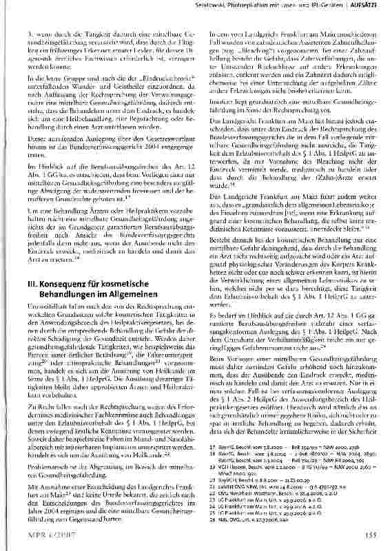 Vorschauseite 3: Photoepilation mit Laserund IPL-Geräten — kosmetische Behandlung oder Ausübung von Heilkunde?