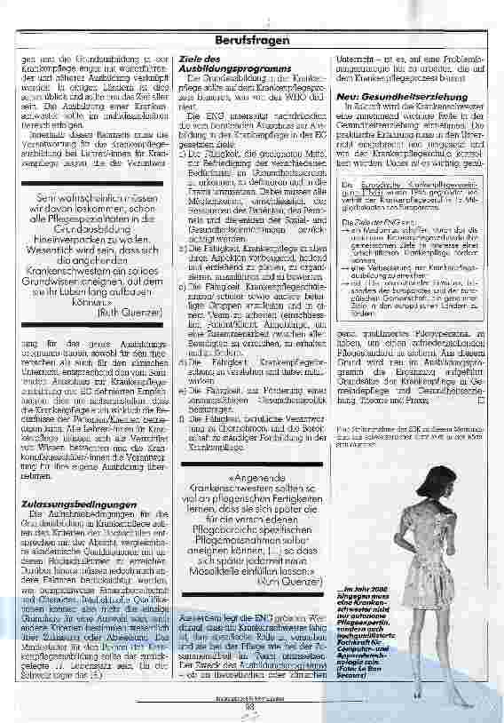 Vorschauseite 2: Pflege-Experten; Eine Grundausbildung nach gesamteuropäischen Kriterien macht aus Krankenschwestern Pflegeexperten