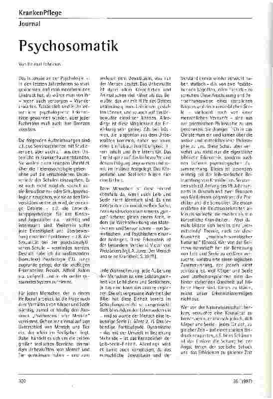 Vorschauseite 1: Psychosomatik