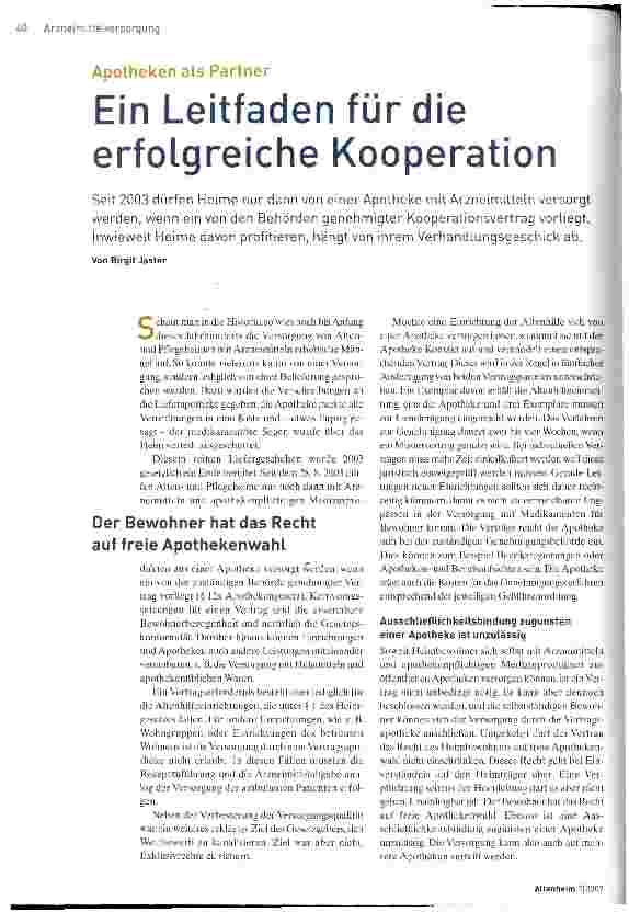 Vorschauseite 1: Ein Leitfaden für die erfolgreiche Kooperation