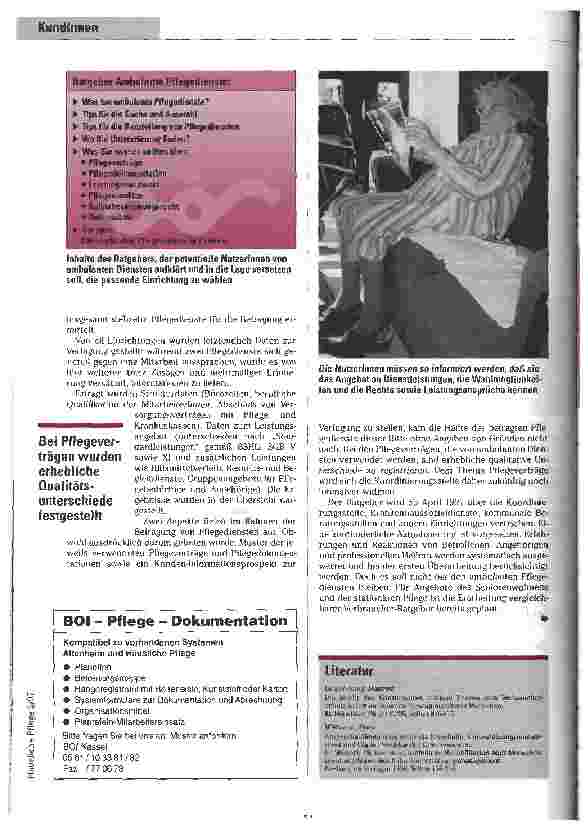 Vorschauseite 3: Qualitätssicherung von unten Verbraucherberatung und -unterstützung durch eine Koordinationsstelle