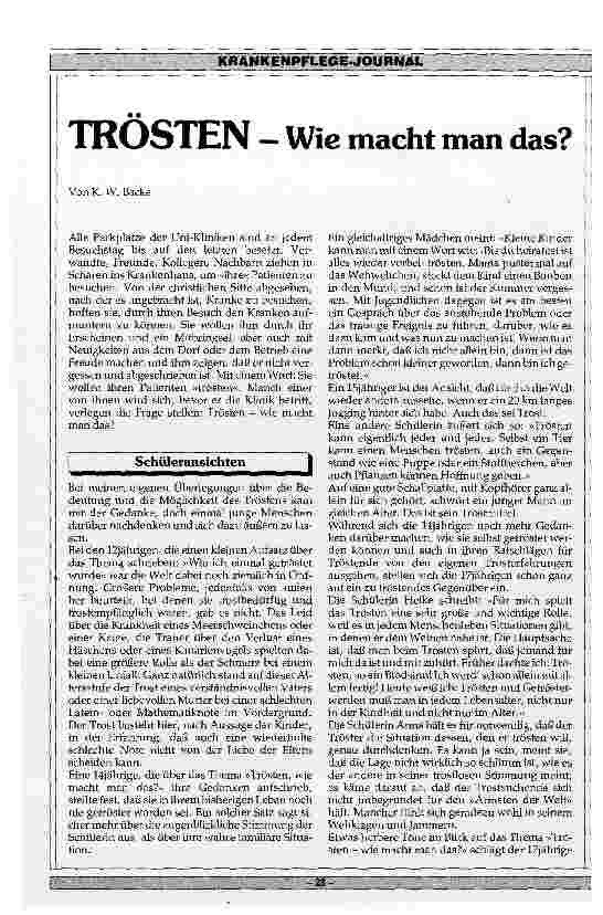 Vorschauseite 1: Trösten wie macht man das