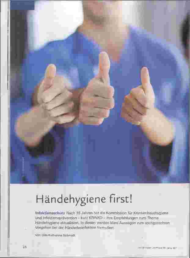Vorschauseite 1: Händehygiene first!