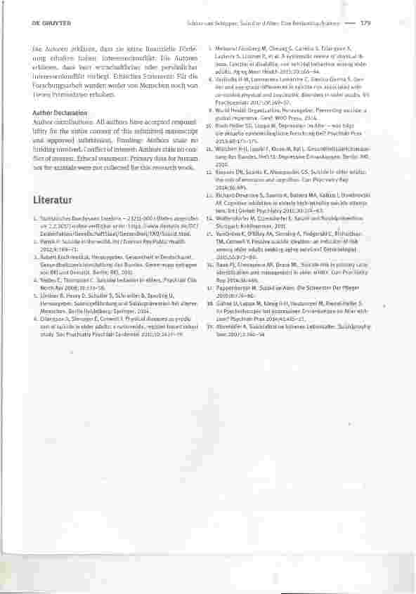 Vorschauseite 3: Suizid und Alter: Eine Bestandsaufnahme