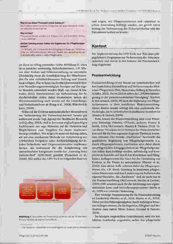 Vorschauseite 2: Die Analyse unerwünschter Ereignisse als Beitrag zur Sicherheitskultur im Kontext der Praxisentwicklung