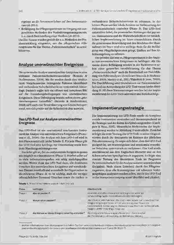 Vorschauseite 4: Die Analyse unerwünschter Ereignisse als Beitrag zur Sicherheitskultur im Kontext der Praxisentwicklung