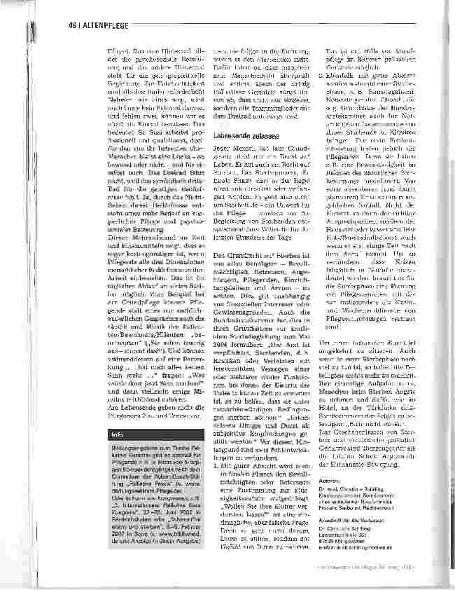 Vorschauseite 3: Wie das Menschenbild die Pflege am Lebensende bestimmt