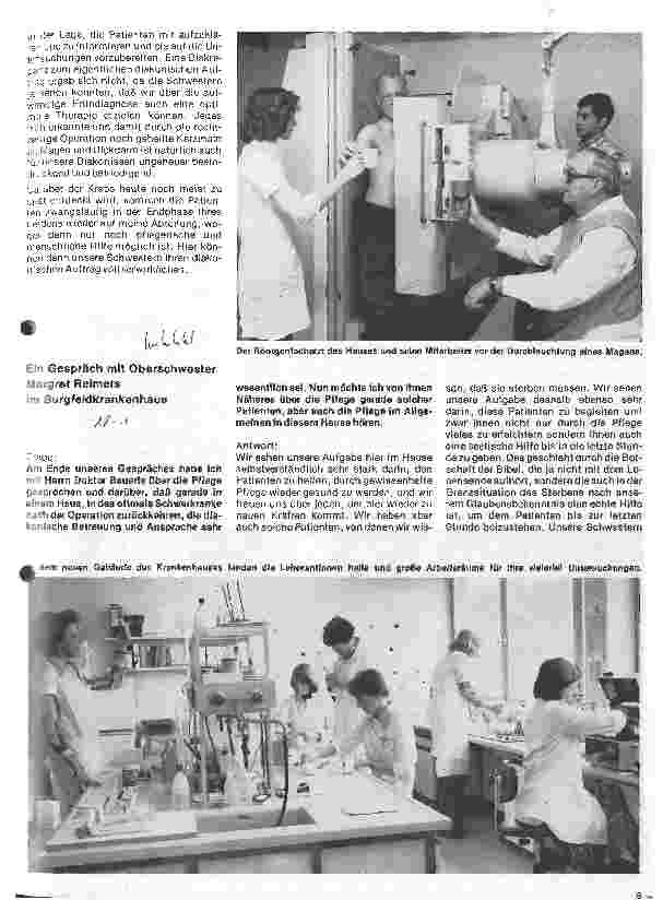 Vorschauseite 4: Die Diakonissen des Mutterhauses Hebron in Marburg.Wehrda und ihr Burgfeldkrankenhaus in Kassel // Interview mit Chefarzt Dr. Bauerle H.