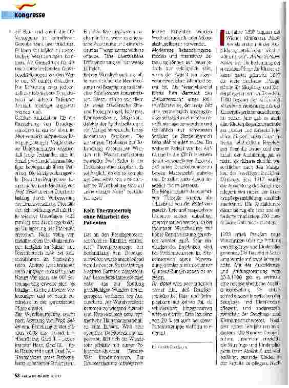 Vorschauseite 2: Decubitus darf kein Schicksal sein! WundForum an den Berufsgenossenschaftlichen Kliniken Bergamnnsheil